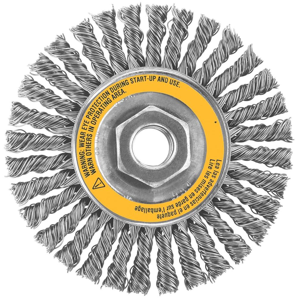 imageDEWALT DW4927 4Inch X 58Inch11 String Bead Wire Wheel Stainless