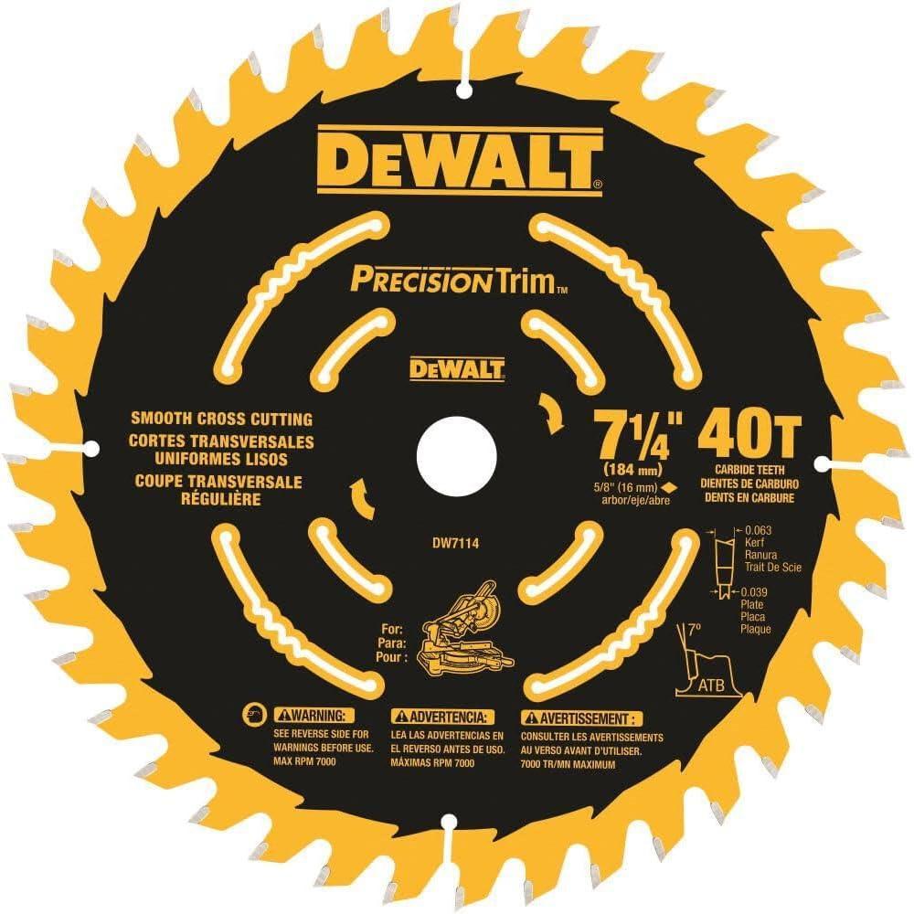 imageDEWALT DW7112PT DEWALT DW7112PT 24T Precision Trim Miter Saw Blade 71440Tooth