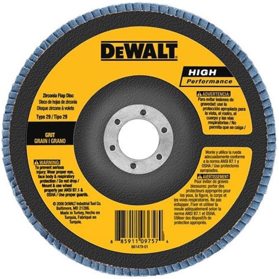 imageDEWALT DW8381H 6Inch X 58Inch11 60G Type 29 Hp Flap Disc40G 78Inch Hub