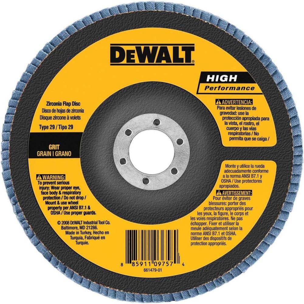 imageDEWALT DW8381H 6Inch X 58Inch11 60G Type 29 Hp Flap Disc80G 78Inch Hub