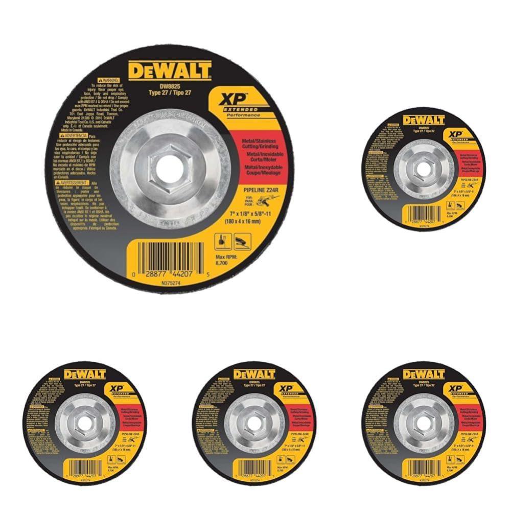 imageDEWALT DW8825 7Inch by 18Inch by 58Inch11 XP Grinding WheelOne Size Pack of 5