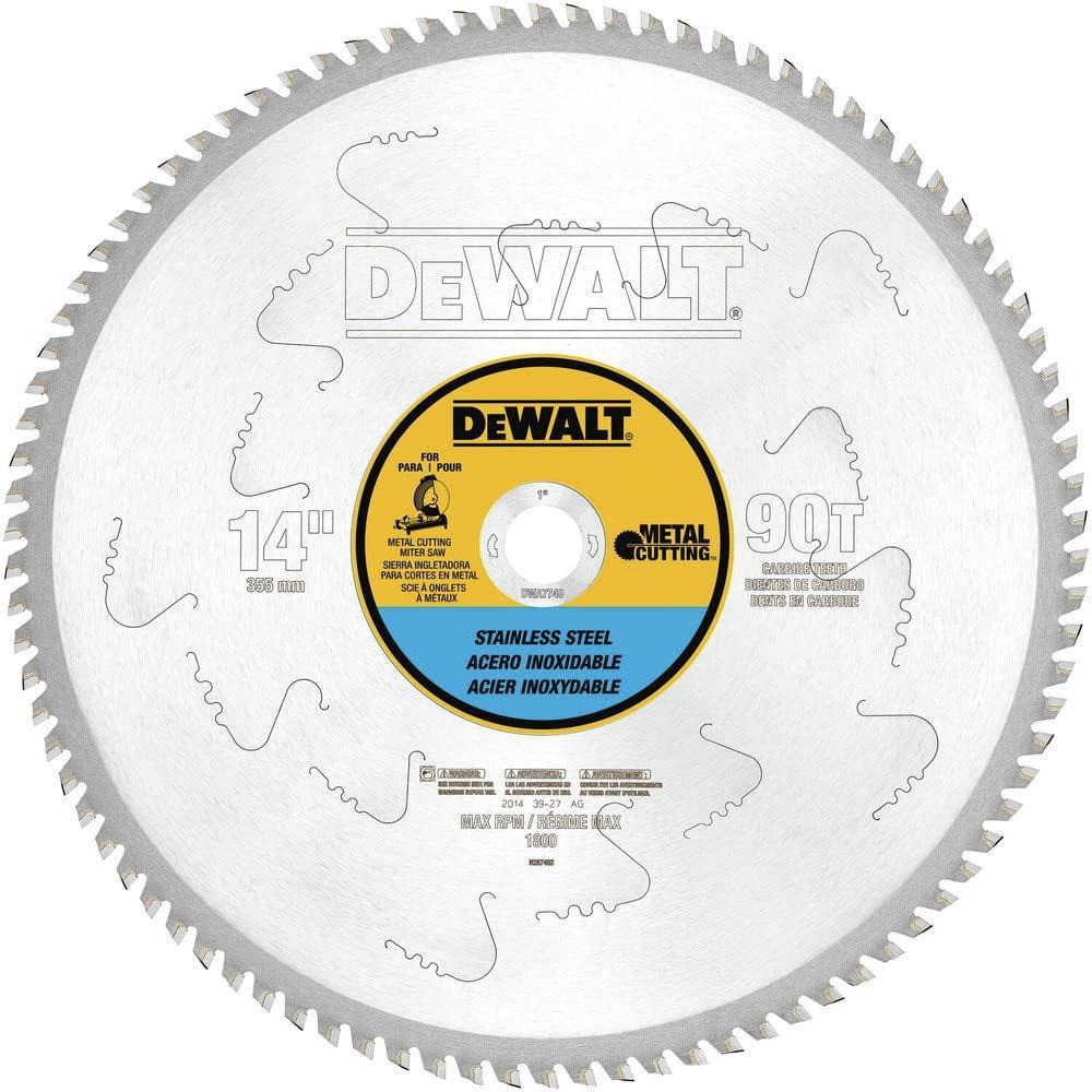 imageDEWALT DWA7739 80 Teeth Stainless Steel Metal Cutting 1Inch Arbor 12Inch Blade14  90 Teeth