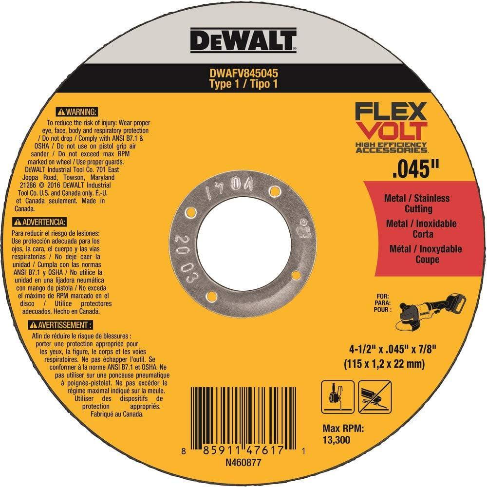 imageDEWALT DWAFV86045 FLEXVOLT T1 Cutting Wheel 6 x 045 x 78412 x 045 x 78