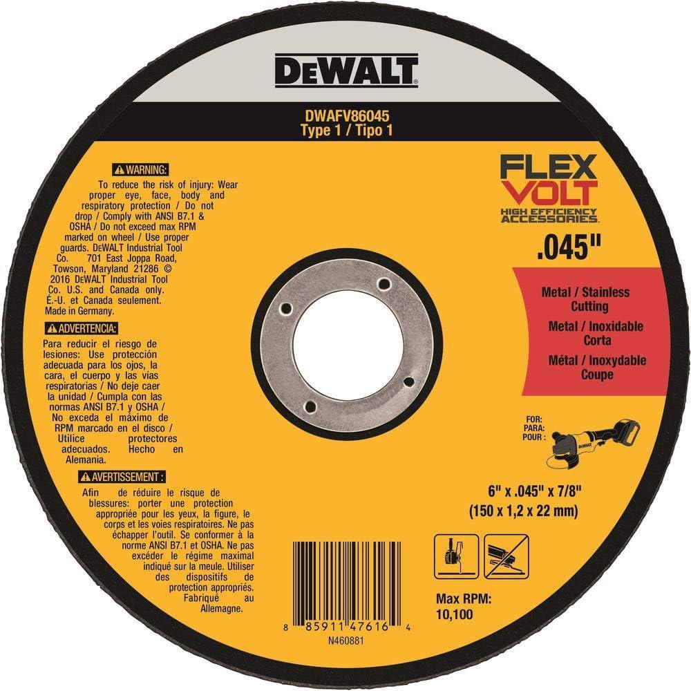 imageDEWALT DWAFV86045 FLEXVOLT T1 Cutting Wheel 6 x 045 x 786 x 045 x 78