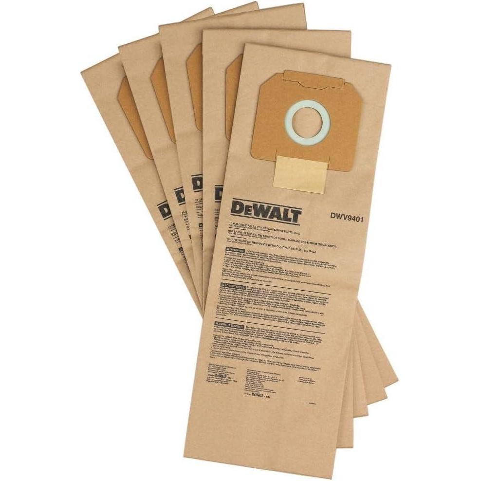 imageDEWALT DWV9401 Paper Bag for DWV012 Dust Extractor 5Pack