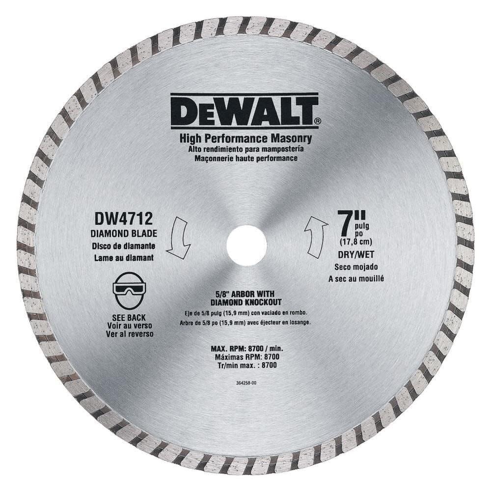 imageDEWALT Diamond Blade for Masonry High Performance 7Inch DW4712BSilver
