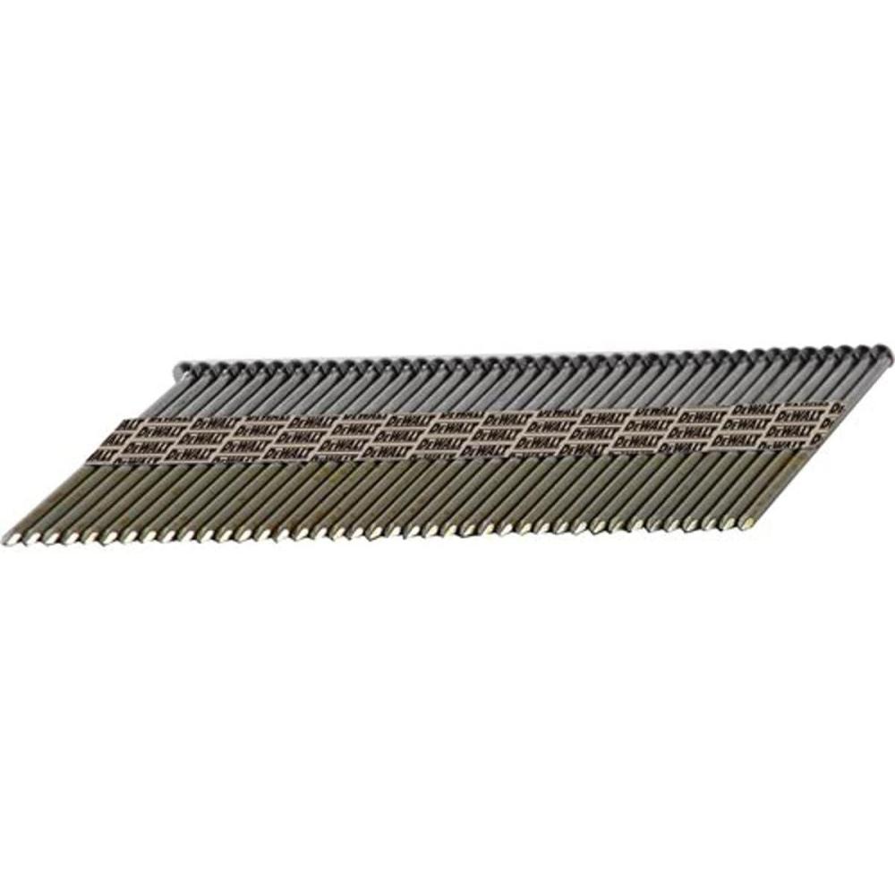 imageDEWALT Framing Nails Paper Tape 30Degree Ring Shank Galvanized OffSet Round Head 2 38Inch x 113Inch 2000Pack DPT8DR113GFH