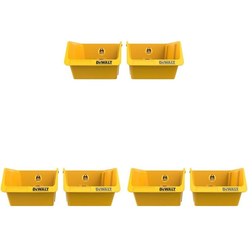 imageDEWALT Plastic Bins 10lb Capacity DEWALT Workshop Storage System Compatible DWST82813Pack of 3