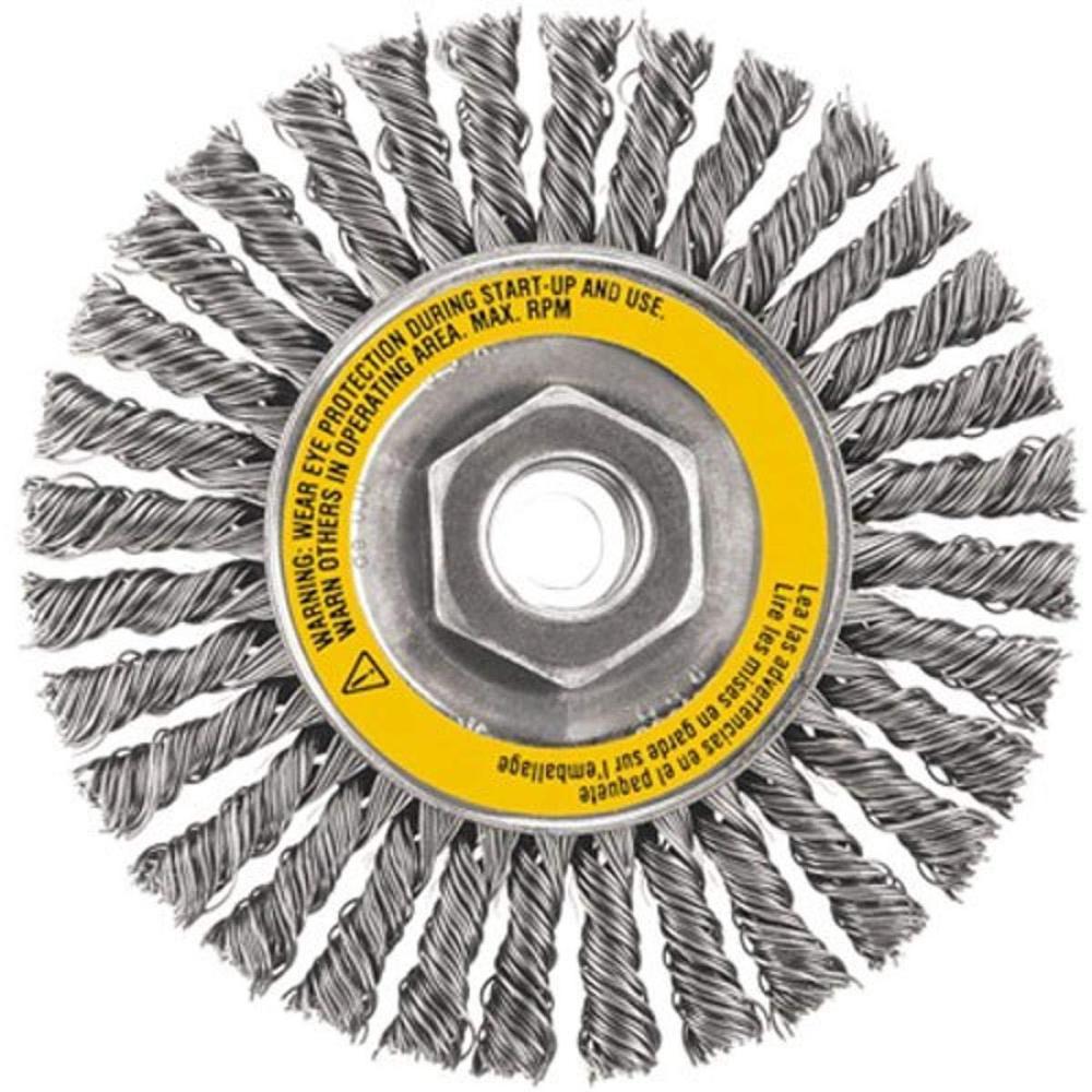 imageDEWALT Wire Wheel Stainless Stringer Bead  4Inch x 58Inch 11 HP 020Inch DW492044Inch