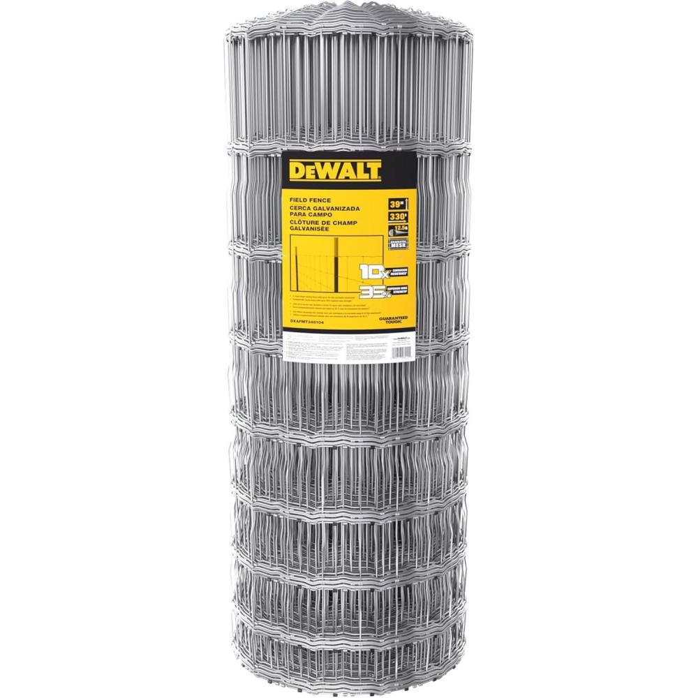 imageDeWalt Fence 39 in x 330 ft 1212 Gauge Galvanized Steel Field Fence DXAFMT348104