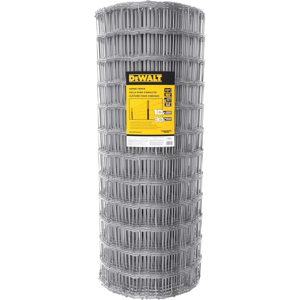 imageDeWalt Fence 72 in x 100 ft 1212 Gauge Galvanized Steel Horse Fence DXAFMT348312