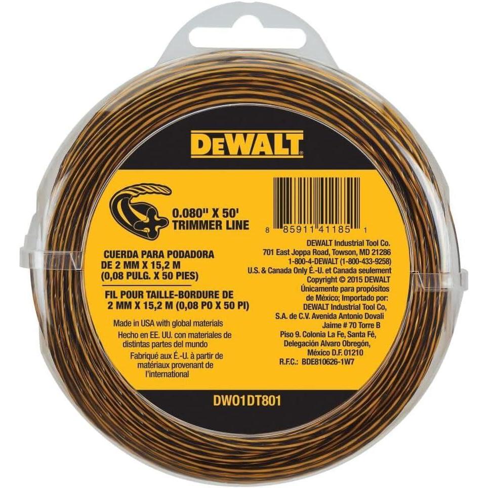 imageDewalt Trimmer LINE 095IN X 144FT DWO1DT91550Feet by 0080Inch