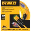 imageDEWALT 100 Foot Extension Cord Lighted ClicktoLock 123 SJTW  Heavy Duty Outdoor Weatherproof Heat amp Corrosion Resistant Industrial Strength Light Up Three Prong Outlet Plug Power Cord100