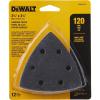 imageDEWALT DWASPTRI12 Hook and Loop Triangle 120 Grit Sandpaper 12Pack Black120G  12Pack