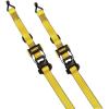 imageDEWALT DXBC33002 BlackYellow 15 x 16 Ratchet Tie Down Straps  MidWeight Cargo Hauling 3300 lb Break Strength 2 PackBlack Yellow
