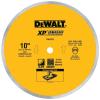imageDEWALT Diamond Blade for Porcelain or Tile Wet Cutting Continuous Rim 58Inch Arbor 10Inch DW4762One Size