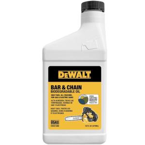 DEWALT – Biodegradable Bar & Chain Oil – Green, Eco-Friendly, Non-Toxic Professional Bar & Chainsaw Lubricant – Ultraclean All-Season Oil for Gas, Electric Saw, and Pole Saw, 16 oz(16 oz (Case of 6))