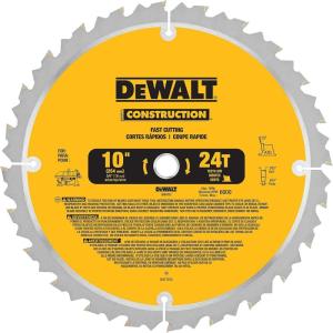 DEWALT 10-Inch Miter / Table Saw Blade, ATB, Thin Kerf, 5/8-Inch Arbor, 40-Tooth (DW3114)(24-Tooth)