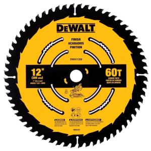 DEWALT 12 in. 60T Finish Saw Blade (DWA11260)(One Size)
