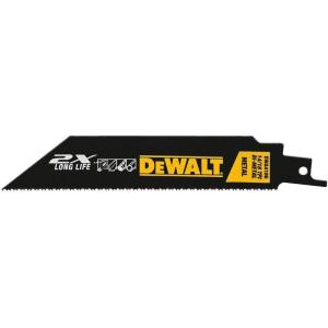 DEWALT 6-Inch Reciprocating Saw Blades, 18 TPI, 5-Pack (DWAR6118)