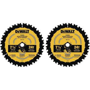 DEWALT Circular Saw Blade, 7 1/4 Inch, 18 Tooth, Wood Cutting (DW3192)(One Size (Pack of 2))