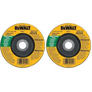 DEWALT DW4524 4-1/2-Inch by 1/4-Inch by 7/8-Inch Concrete/Masonry Grinding Wheel(1 Count (Pack of 2))
