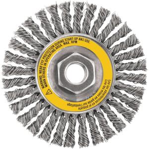 DEWALT DW49202 6-1/2-Inch by 5/8-Inch-11 HP .020 Carbon Stringer Wire Wheel(Single)
