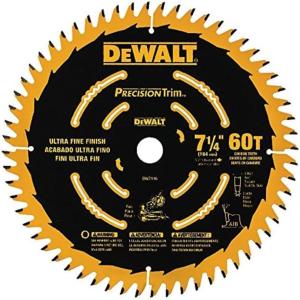 DEWALT DW7112PT DEWALT DW7112PT 24T Precision Trim Miter Saw Blade, 7-1/4″(60-Tooth)
