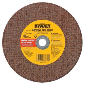 DEWALT DW8056 7-Inch Extended Performance Metal Abrasive Saw Blades(1 Count (Pack of 1))