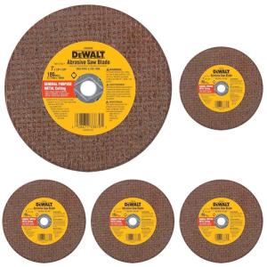 DEWALT DW8056 7-Inch Extended Performance Metal Abrasive Saw Blades(1 Count (Pack of 5))