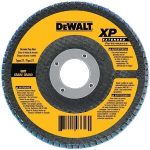 DEWALT DW8329 7-Inch by 5/8-Inch-11 60 Grit Zirconia Angle Grinder Flap Disc(36G 5/8-Inch Hub)