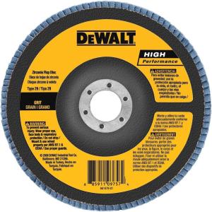 DEWALT DW8381H 6-Inch X 5/8-Inch-11 60G Type 29 Hp Flap Disc(80G 7/8-Inch Hub)