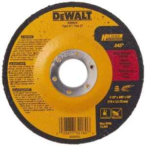 DEWALT DW8424 Thin Cutting Wheel, 4-1/2-Inch x .045-Inch x 7/8-Inch, Pack of 1(1 Count (Pack of 1))