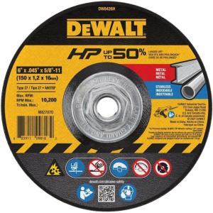 DEWALT DW8426H Metal Cutting Wheel, 5/8-11 Arbor, 6-Inch by 0.045-Inch(One Size)