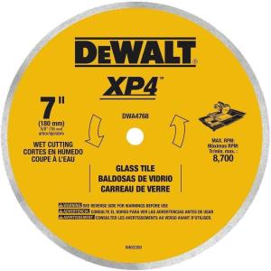 DEWALT DWA4769 Continuous Rim Glass Tile Blade, 10″(7″)