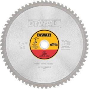DEWALT DWA7737 60 Teeth Heavy Gauge Ferrous Metal Cutting 1-Inch Arbor, 12-Inch(66-Tooth)