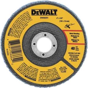 DEWALT DWA8203 80 Grit Zirconia T29 Flap Disc, 4-Inch X 5/8-Inch(One Size)