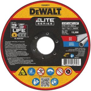 DEWALT DWA8953F T1 XP CER Fast Cut-Off Wheel, 6″ x 0.045″ x 7/8″(4-1/2″ x 0.045″ x 7/8″)
