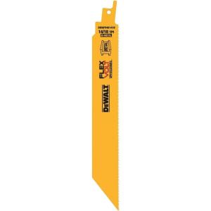DEWALT DWAFV481418 FLEXVOLT 14/18 TPI Metal Recip Saw Blade (5 Pack), 8″(6″)