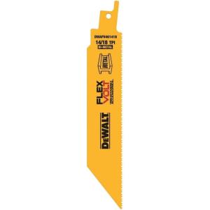 DEWALT DWAFV481418 FLEXVOLT 14/18 TPI Metal Recip Saw Blade (5 Pack), 8″(8″)