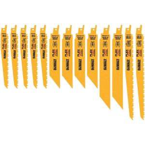 DEWALT DWAFV48SET FLEXVOLT Reciprocating Saw Blade Set, 8 Piece(13-Piece)