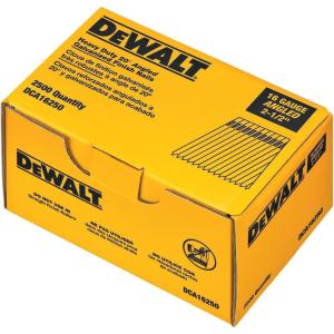DEWALT Finish Nails, 2-1/2-Inch, 16GA, 20-Degree, 2000-Pack (DCA16250)
