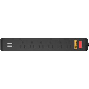 DEWALT Magnetic Power Strip with 6 Power Outlets, DEWALT Workshop Storage System Compatible (DWST82693)(One Size)