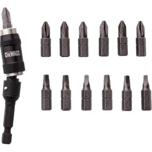 DEWALT Pivot Bit Holder Set with Screwdriving Bits and Magnetic Bit Holder, 14 Piece (DWPVTC14)