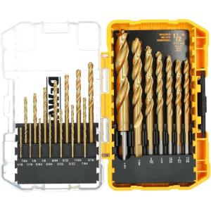 DEWALT Titanium Nitride Coated Drill Bit Set, Pilot Point, 21-Piece (DW1361)(21-Piece Drill Bit Set)