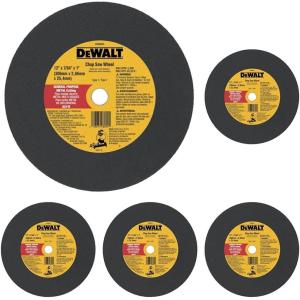 DeWalt DW8004 12 x 7/64 x 1 General Purpose Chop Saw Wheel – Metal(One Size (Pack of 5))