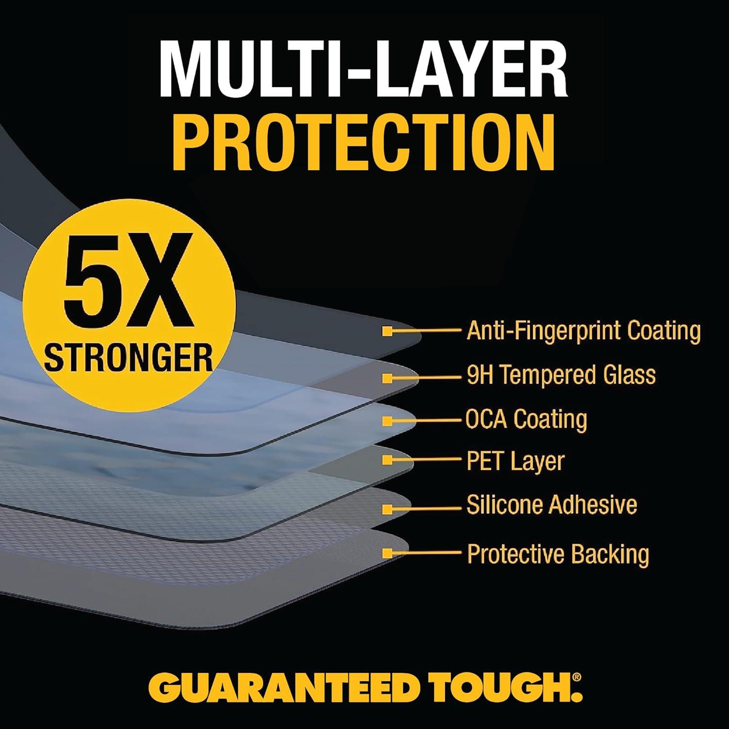 imageDEWALT Heavy Duty Glass Screen Protector for iPhone 15 2 Pack Tempered Glass Screen Protector Case Friendly Perfect Install Tool Included LongLasting ProtectioniPhone 14 Pro Max