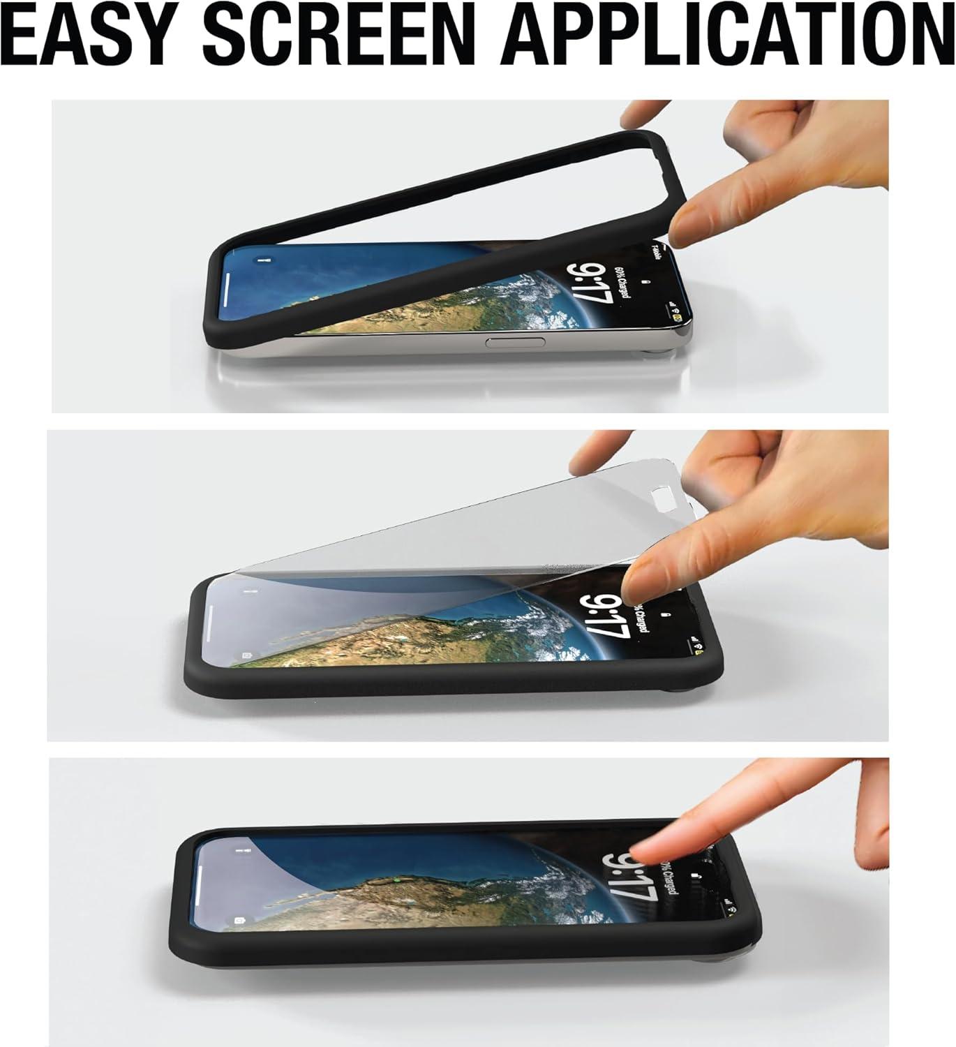 imageDEWALT Heavy Duty Glass Screen Protector for iPhone 15 2 Pack Tempered Glass Screen Protector Case Friendly Perfect Install Tool Included LongLasting ProtectioniPhone 16 Pro Max
