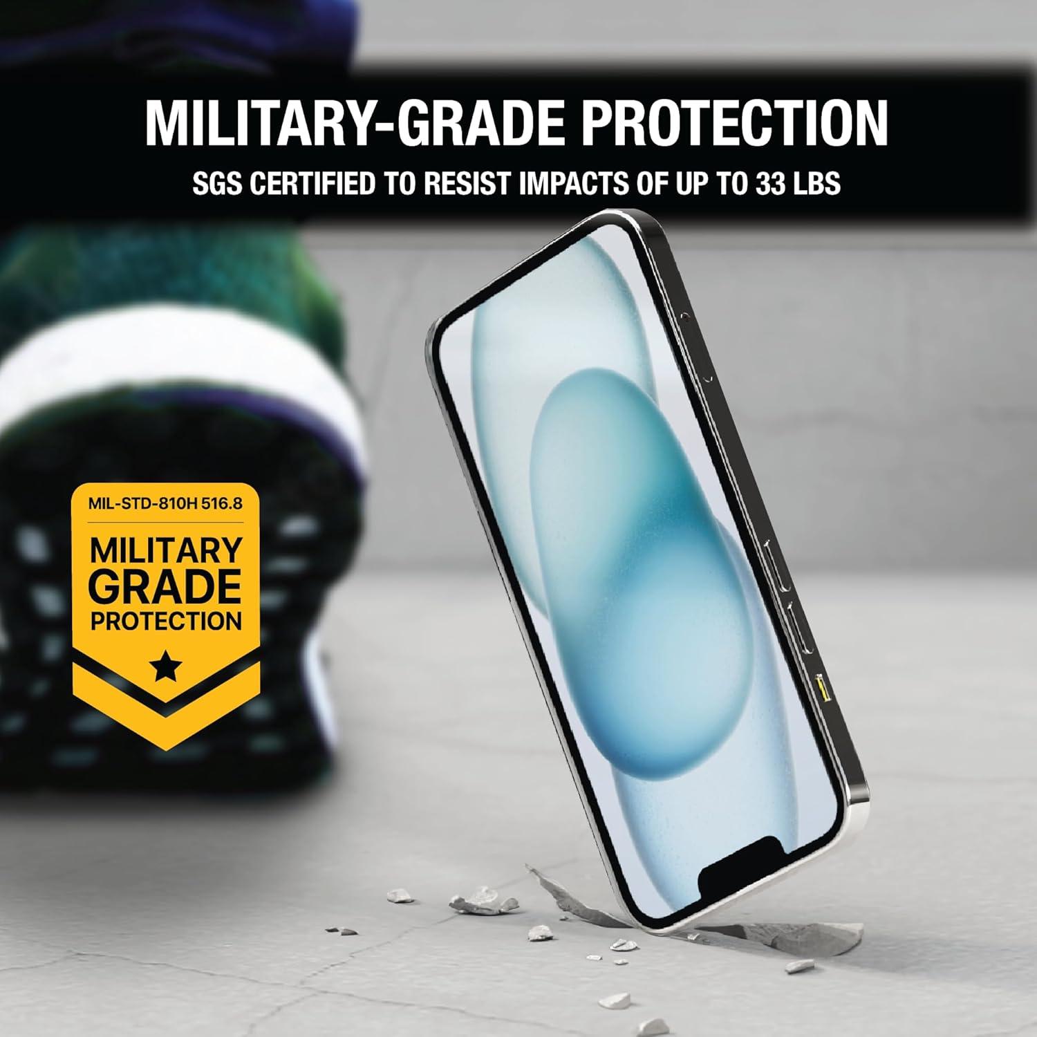 imageDEWALT Heavy Duty Glass Screen Protector for iPhone 15 2 Pack Tempered Glass Screen Protector Case Friendly Perfect Install Tool Included LongLasting ProtectioniPhone 16 Pro Max