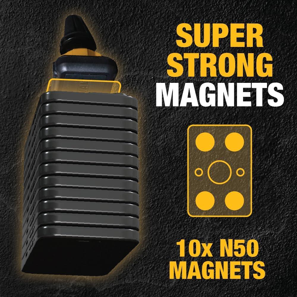 imageDEWALT Heavy Duty Magnetic Phone Holder for Car Universal Air Vent Magnetic Car Phone Holder Reinforced Automobile Mount for Mobile Devices and Mini Tablets Incl Metal Plates for NonMagSafe Devices